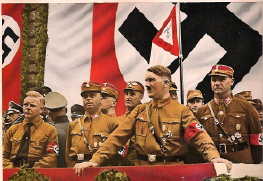 Hitler speaks to a mass meeting in Dortmund
