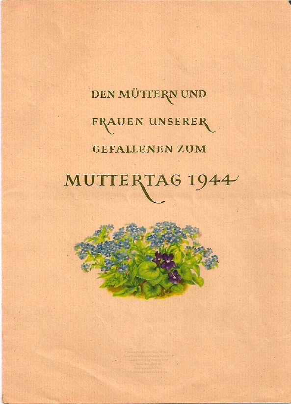 A Nazi Mother S Day Card 1944