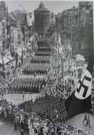 Nazis marching in Nuremberg