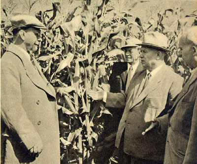 Kruschchev visits a farm