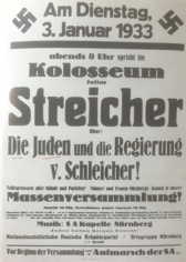 Poster for a Julius Streicher speech